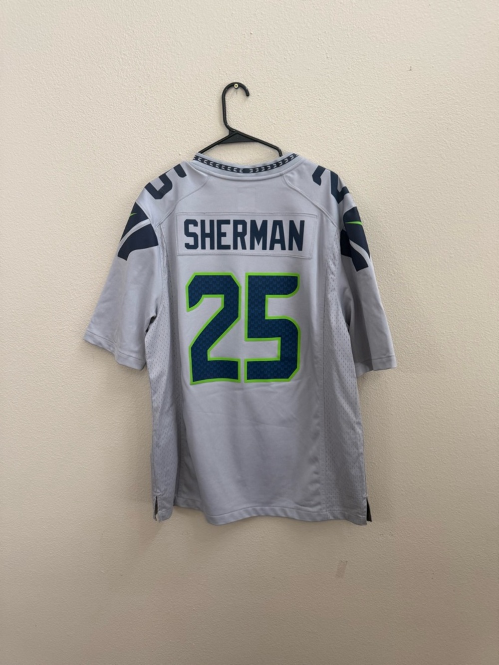 Nike Seattle Seahawks #25 Richard Sherman Gray Player Jersey